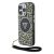 Guess IML Leopard Triangle Logo Strap iPhone 16 Pro MagSafe hátlap tok, barna