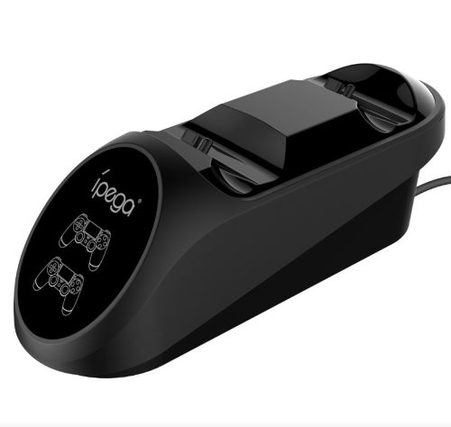 iPega 9180 PS4 kontroller / gamepad töltő állomás 2 db kontrollerhez, fekete
