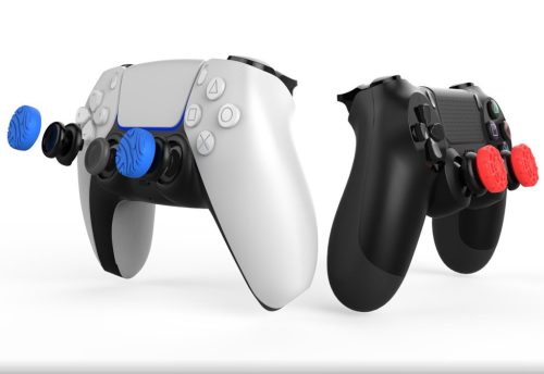 iPega P5029 kontroller / gamepad analóg védő gumi Playstation 5/Playstation 4, piros/kék (4db)