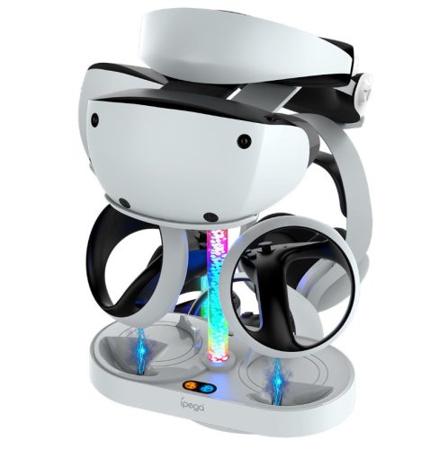 iPega P5V001 PS VR2 multifunkcionális töltő állvány, fehér