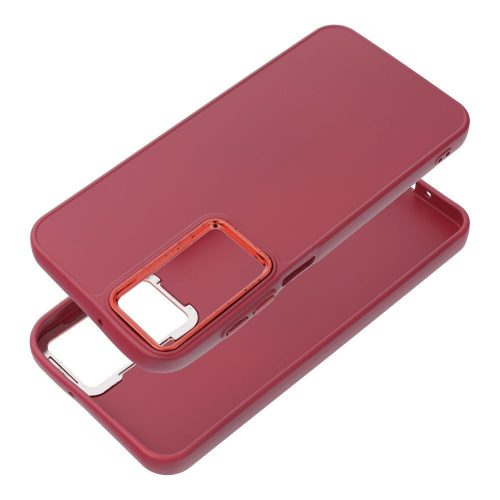 Frame Samsung Galaxy S25 Edge közepesen ütésálló tok kameravédő kerettel, magenta