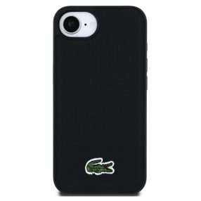   Lacoste Iconic Petit Pique Woven Logo iPhone 17e / iPhone 16e MagSafe tok, fekete