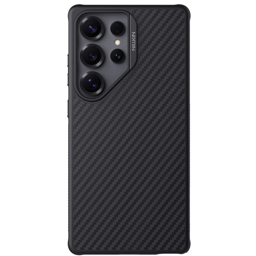Nillkin Synthetic Fiber Pro Samsung Galaxy S25 Ultra mágneses műanyag tok, fekete-ezüst