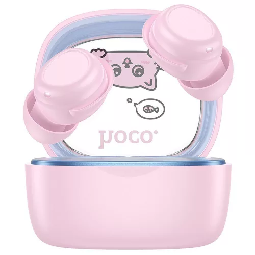 Hoco EW111 TWS bluetooth headset gyerekeknek, rózsaszín