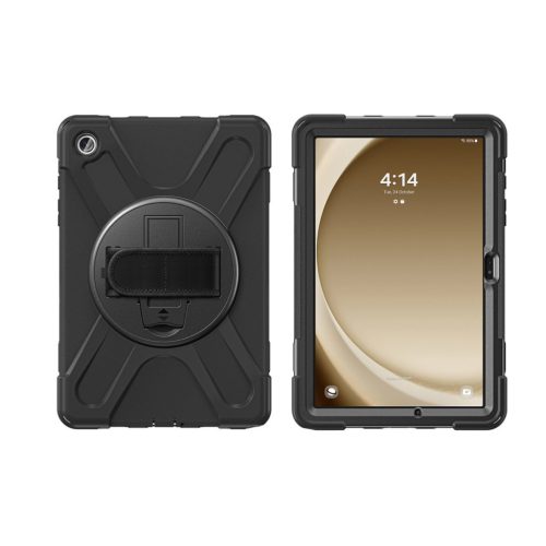 4smarts Rugged Samsung Galaxy Tab A9+ közepesen ütésálló tok kitámasztóval, fekete