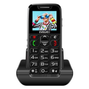 Evolveo EasyPhone (EP501) nyomógombos mobiltelefon, fekete