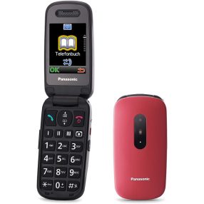 Panasonic KX-TU446EXR nyomógombos telefon, piros - fekete