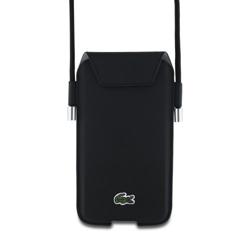 Lacoste PVC Iconic Petit Pique telefontartó táska / tok, fekete