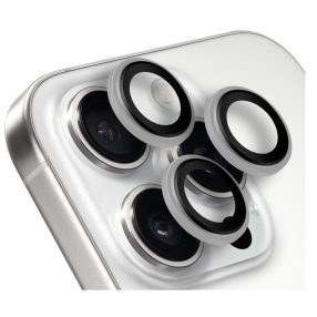   Obal:Me Apple iPhone 16 Pro/16 Pro Max tempered glass kamera védő üvegfólia, white titanium