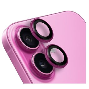   Obal:Me Apple iPhone 16/ 16 Plus tempered glass kamera védő üvegfólia, rózsaszín