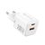 Forcell F-Energy Mini GaN III VT-35A USB-C + USB-A töltő adapter,  PD, QC4.0, 20W, fehér