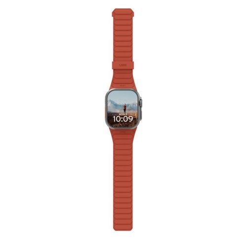 UAG Pathfinder Apple Watch 49mm/46mm/45mm/44mm/42mm szíj, titanium szürke / piros