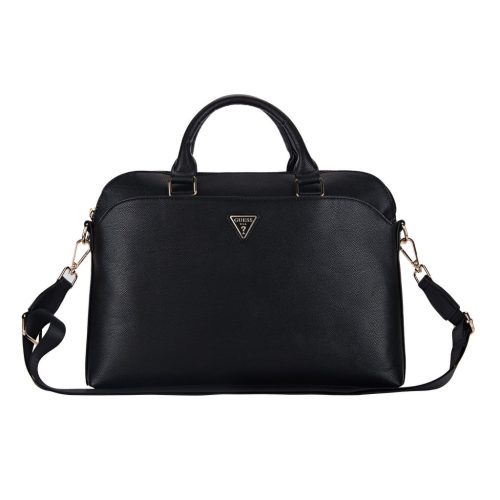 Guess PU Grained Triangle Logo Sleeve 13/14/15" laptop táska, fekete