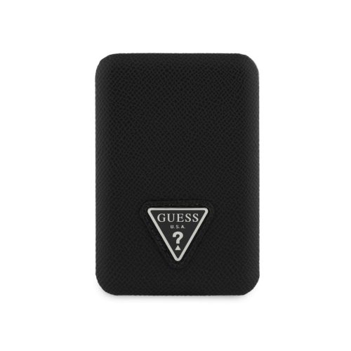 Guess PU Grained Triangle Logo MagSafe kompatibilis powerbank / külső akkumulátor, 5000mAh, fekete