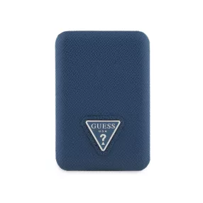   Guess PU Grained Triangle Logo MagSafe kompatibilis powerbank / külső akkumulátor, 5000mAh, kék