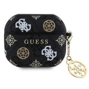 Guess PU 4G Peony Charm Apple AirPods 3 tok, fekete