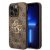 Guess PU 4G Metal Logo Apple iPhone 15 Pro Max hátlap tok, barna