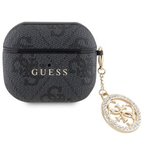 Guess 4G Script PC/PU Charm Apple AirPods 3 tok, fekete