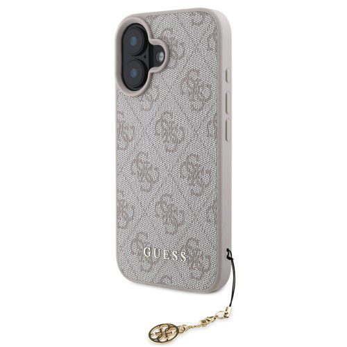 Guess 4G Charms Collection iPhone 16 kemény hátlap tok, rózsaszín