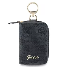 Guess PU 4G Script Logo kulcs / kártyatartó táska, fekete