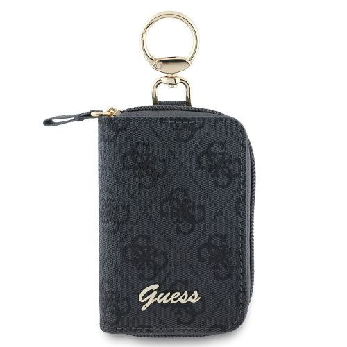 Guess PU 4G Script Logo kulcs / kártyatartó táska, fekete