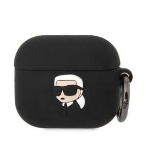   Karl Lagerfeld 3D Logo NFT Karl Head Silicone Apple AirPods 3 tok, fekete