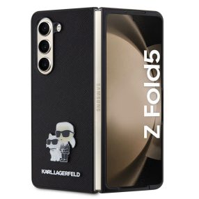   Karl Lagerfeld PU Saffiano Karl and Choupette NFT Samsung  Z Fold5 tok, fekete