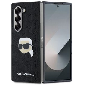   Karl Lagerfeld PU Saffiano Monogram Karl Head Samsung Z Fold6 tok, fekete