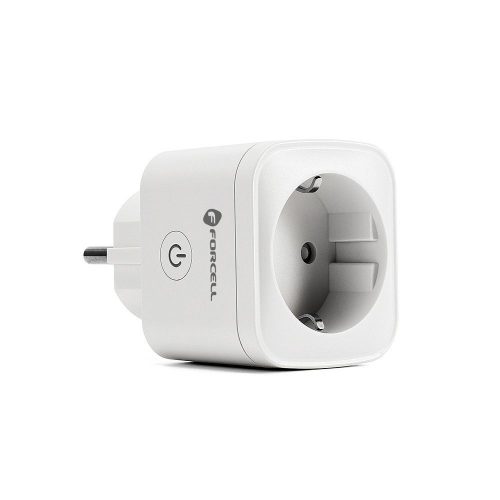Forcell F-Energy EU02 okos töltő aljzat Wi-Fi-vel, Tuya / Amazon támogatással,  230V, fehér