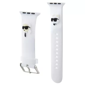  Karl Lagerfeld Karl and Choupette Head NFT Apple Watch 38/40/41mm szíj, fehér