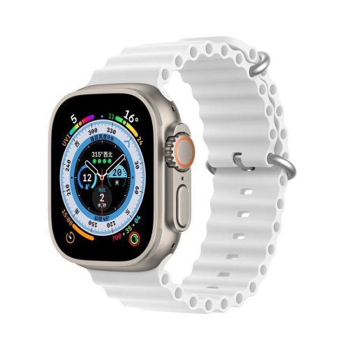 Dux Ducis Ocean Wave Apple Watch 38 / 40 / 41mm szilikon szíj, fehér