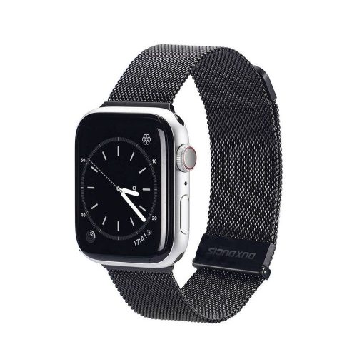 Dux Ducis Apple Watch 42/44/45mm milánói szíj, fekete