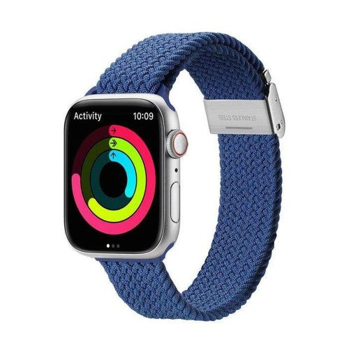 Dux Ducis MIXTURE II Apple Watch 42/44/45mm szövet szíj, kék