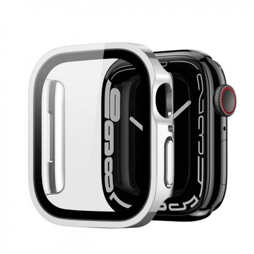 Dux Ducis Hamo Apple Watch 7/8/9 41mm tok kijelzővédő felülettel, ezüst
