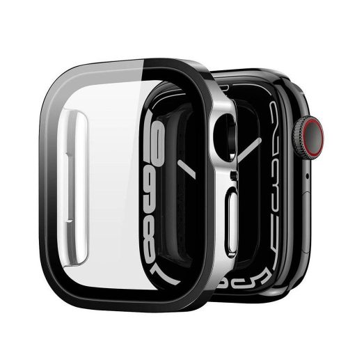 Dux Ducis Hamo Apple Watch 7/8/9 45mm tok kijelzővédő felülettel, fekete
