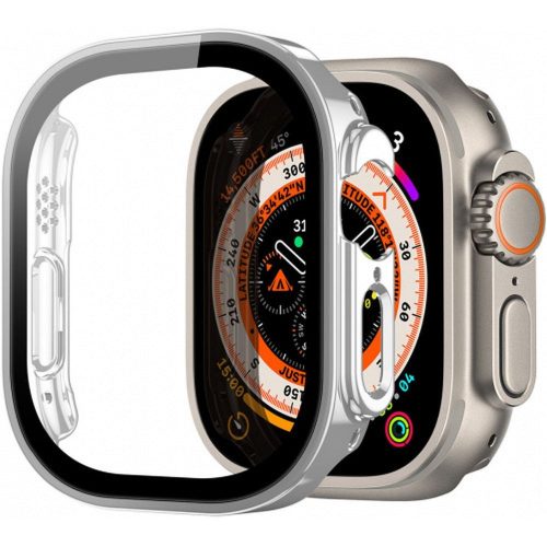 Dux Ducis Hamo Apple Watch Ultra 2/1 (49mm) tok kijelzővédő felülettel, ezüst