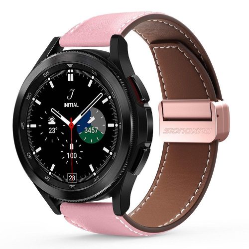 Dux Ducis YA 22mm bőr szíj, rózsaszín