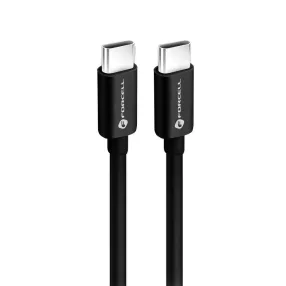   FORCELL F-ENERGY C338 USB-C-USB-C adatkábel, PD, 3A, QC4.0, 60W, 1,5m, fekete