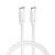 FORCELL F-ENERGY C338 USB-C-USB-C adatkábel, PD, 3A, QC4.0, 60W, 1,5m, fehér