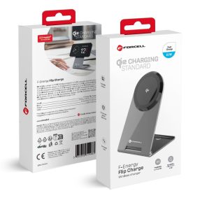   Forcell F-Energy Flip Charge MagSafe kompatibilis vezeték nélküli töltő, ezüst