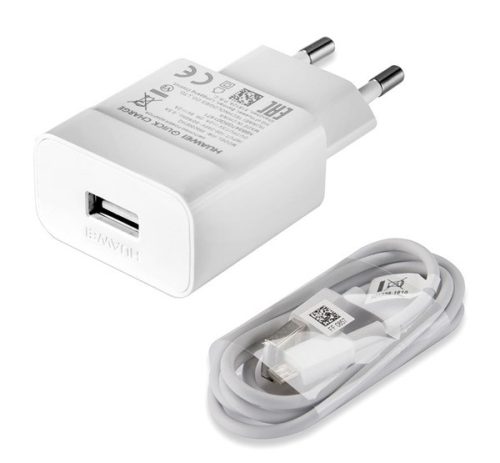 Huawei HW-059200EHQ hálozati töltő USB + Type-C kábel, 9V/2A, ECO csomagolásban, 5W, fehér