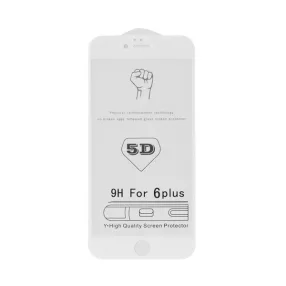   Apple iPhone 7/8, 5D Full Glue hajlított tempered glass kijelzővédő üvegfólia, fehér