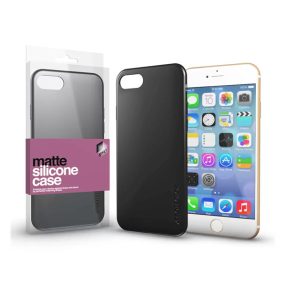   Xprotector Matte, ultra vékony matt szilikon hátlap tok, Apple iPhone 7 Plus / 8 Plus, fekete