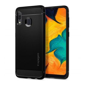   Spigen Rugged Armor Samsung A305 Galaxy A30 tok, Matte Black, fekete