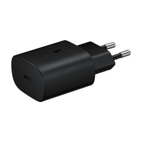   Samsung EP-TA800XB USB-C hálózati gyorstöltő USB-C kábellel, 25W, fekete (Retail-pack, dobozos)