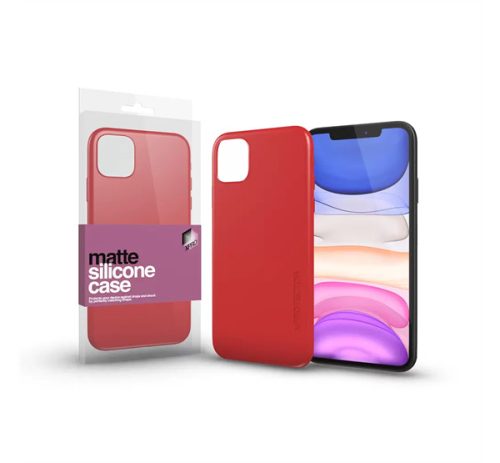 Xprotector matte, ultravékony matt szilikon hátlap tok Apple iPhone 11 Pro, korallpiros
