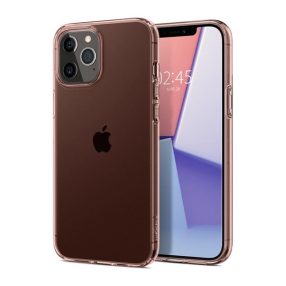   Spigen Crystal Flex Apple iPhone 12 Pro Max tok, Rose Crystal, rózsaszín-átlátszó