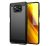 Forcell Carbon hátlap tok Poco X3, fekete