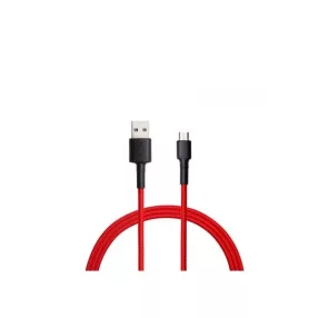   Xiaomi Mi fonott USB / USB-C töltő- és adatkábel, 1m, piros