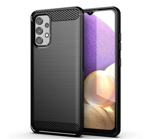 Forcell Carbon hátlap tok Samsung A326 Galaxy A32 5G, fekete